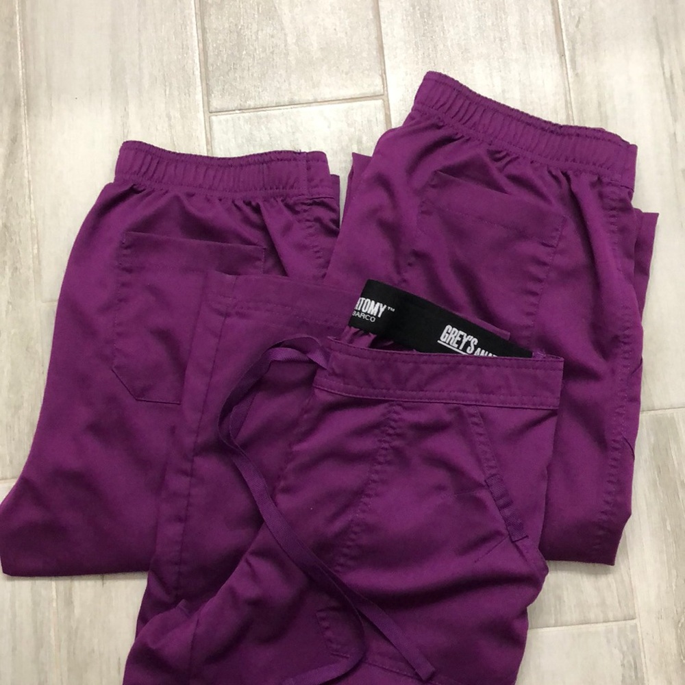Bundle 3 Grey’s Anatomy Purple Scrub Pants S